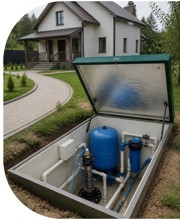 Автономное водоснабжение дома в Ханты-Мансийске от 153135 р. | АПаруса-Хнт